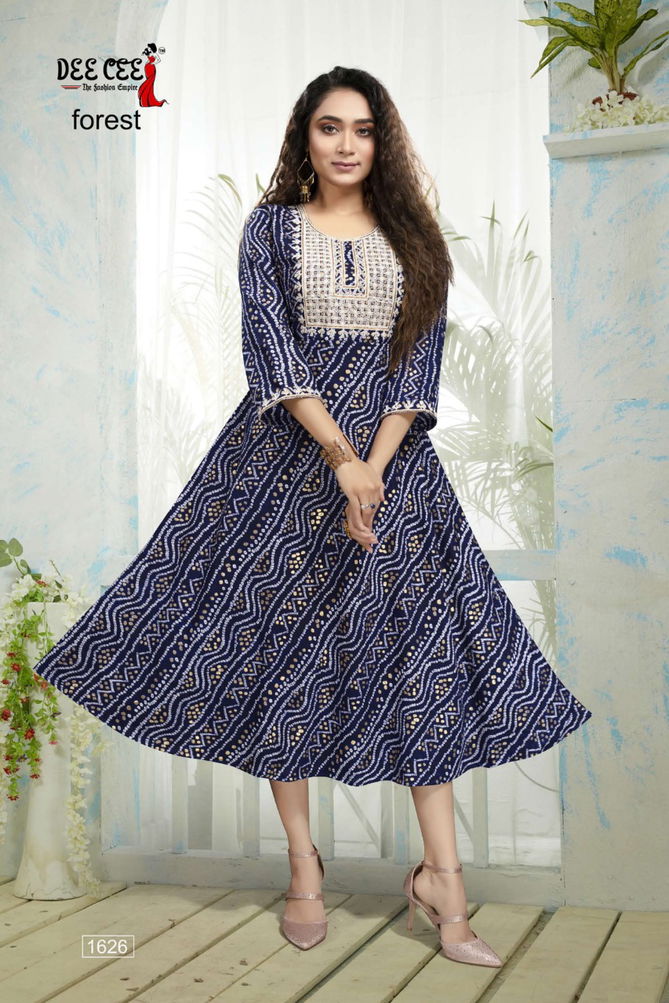 Deecee Forest New Latest Ethnic Wear Printed Rayon Kurti Collection